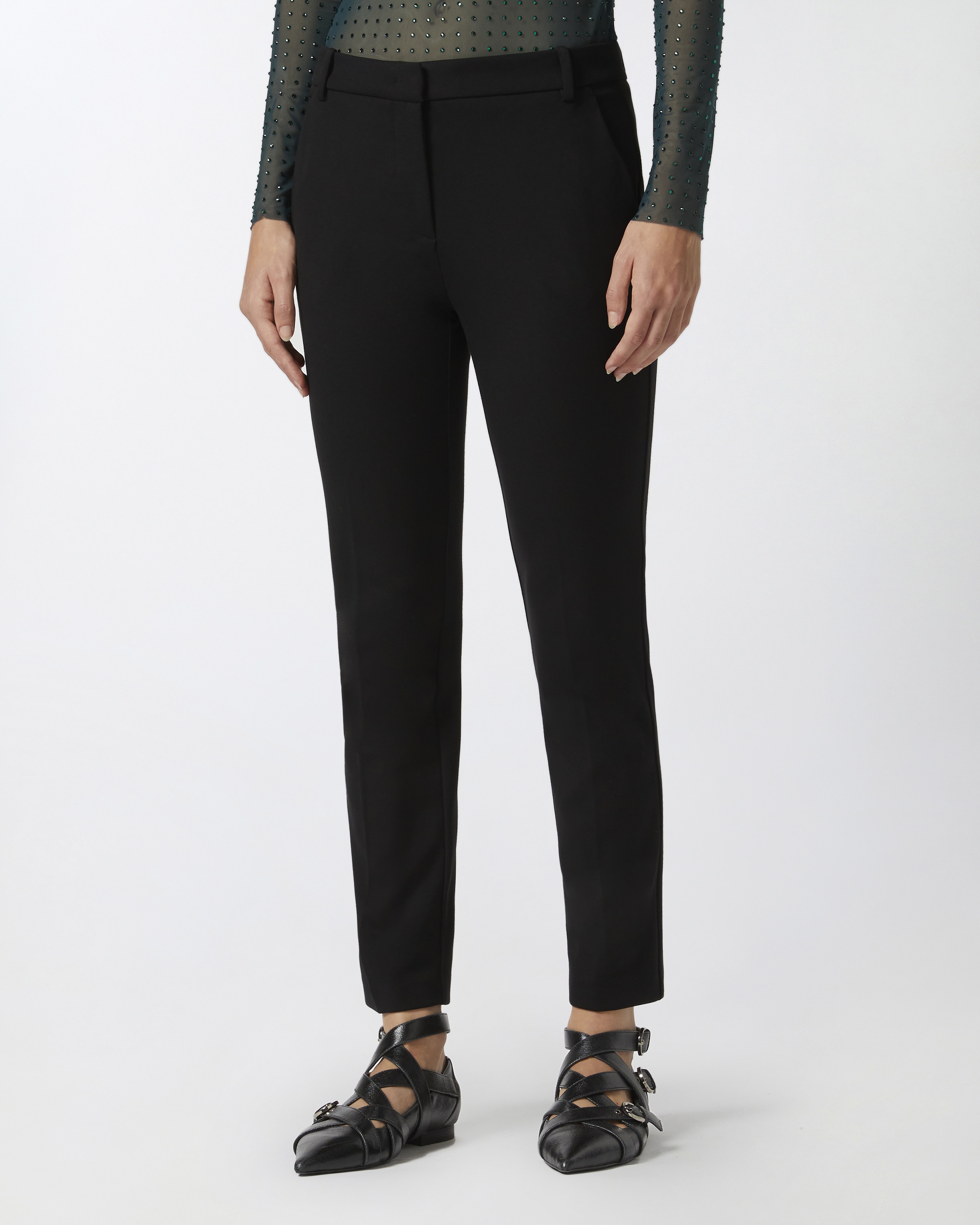 TECHNICAL FABRIC CIGARETTE TROUSERS - 3