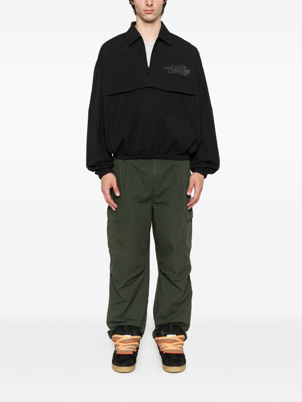 half-zip panelled sweatshirt - 2