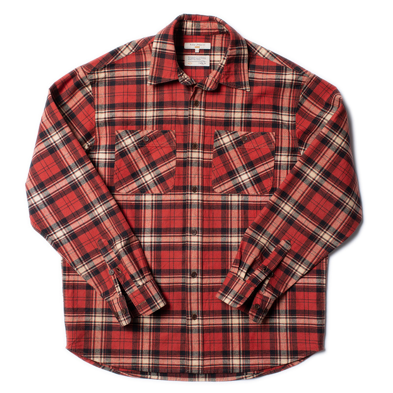 Filip Flannel Shirt Red - 7