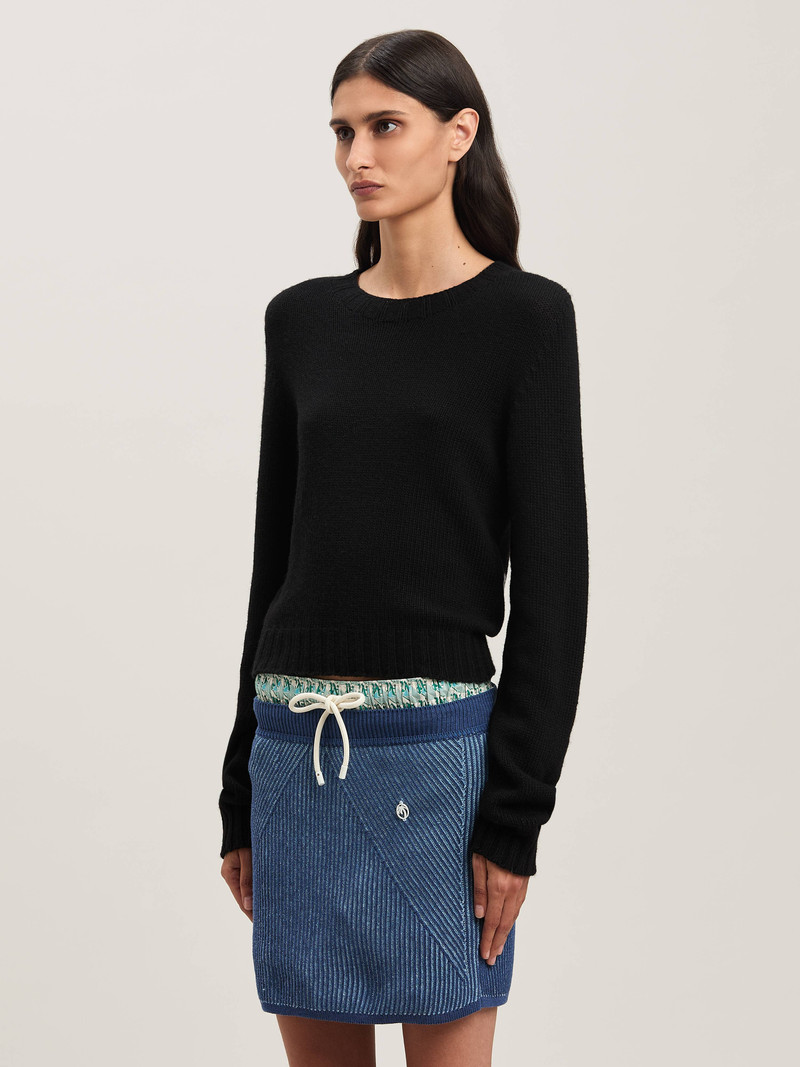 Embroidered Curved Logo knit sweater 4