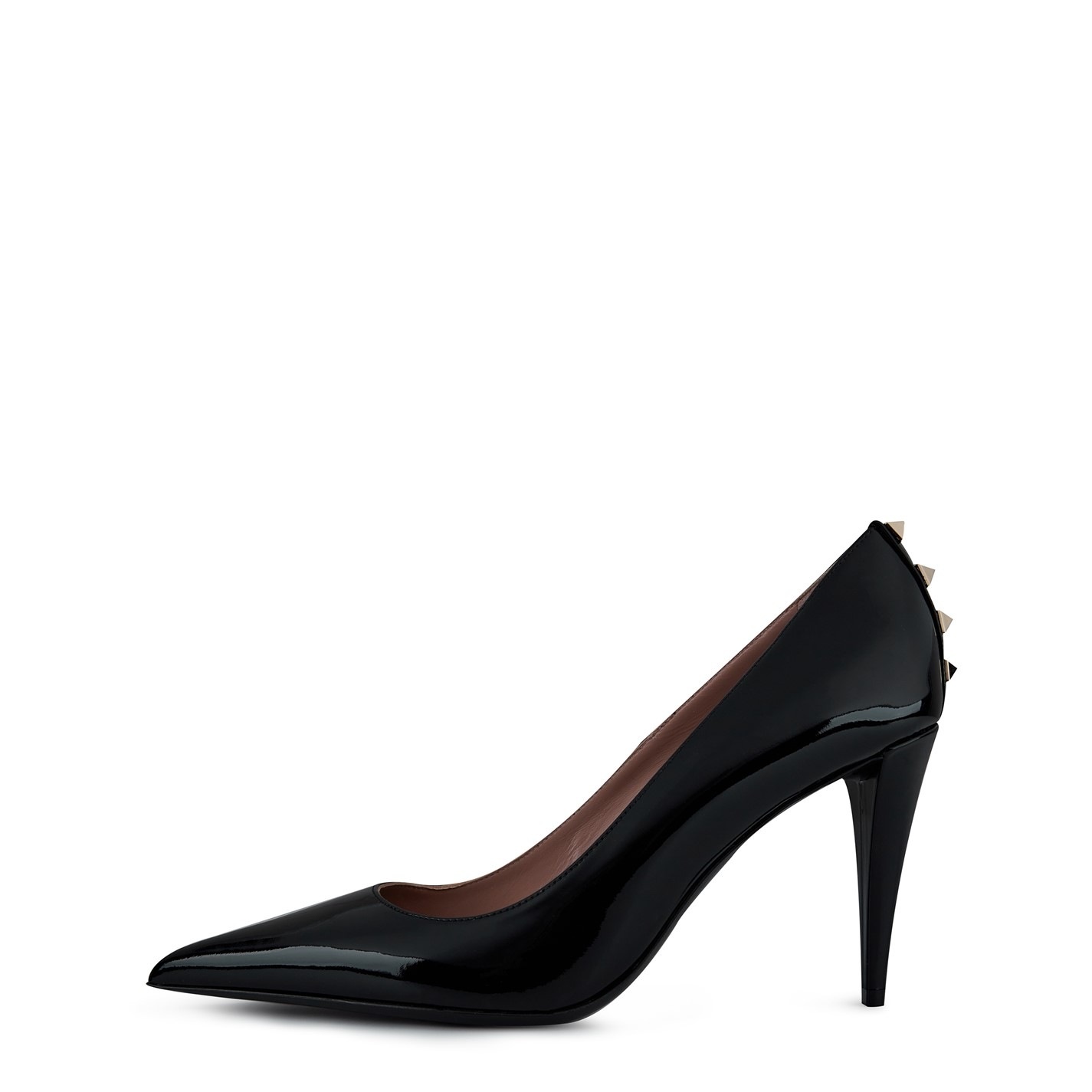 PATENT ROCKSTUD LEATHER PUMP - 3