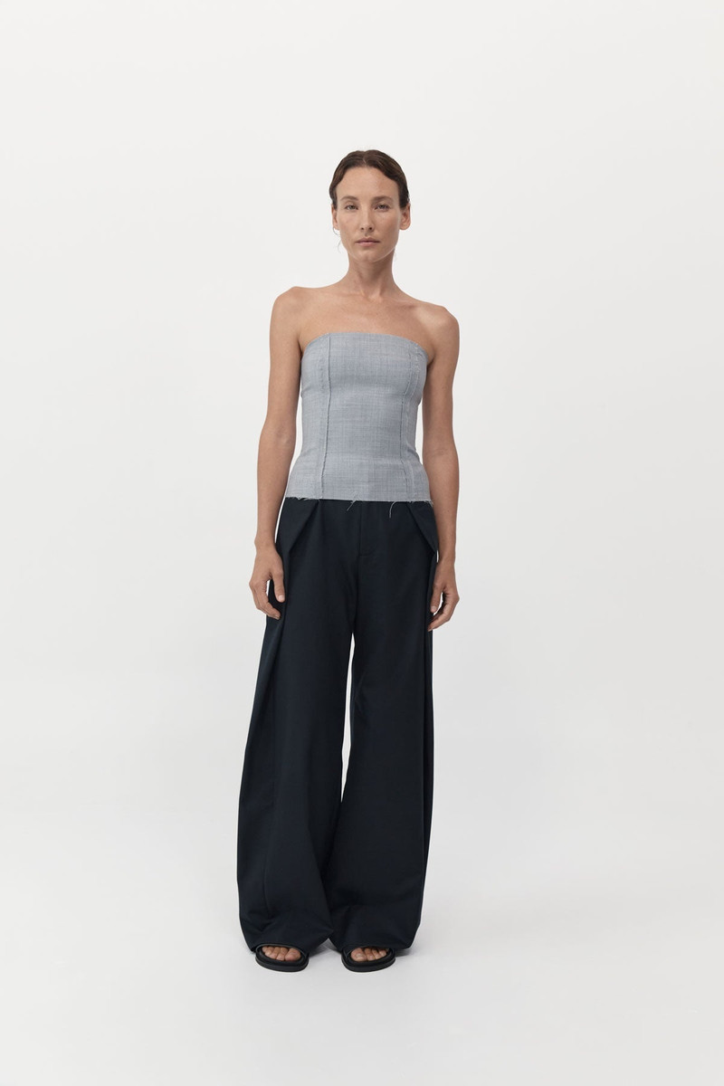 ST. AGNI Bustier Top - Grey Heather outlook