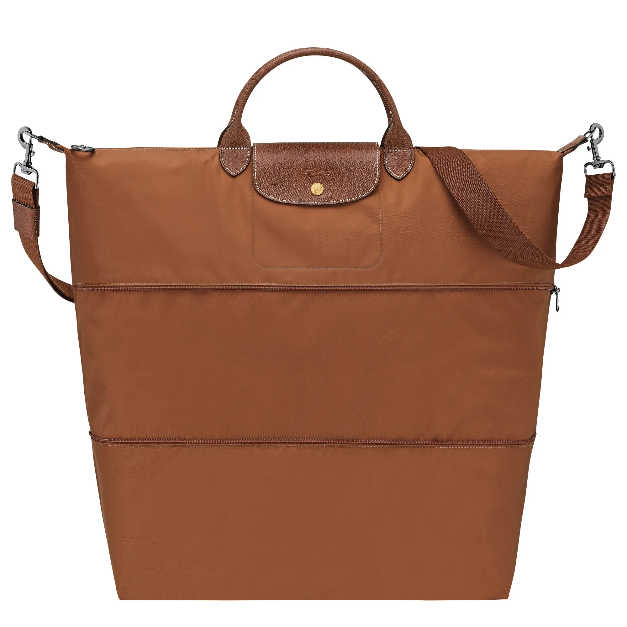 Le Pliage Original Travel bag expandable Cognac - Recycled canvas - 1