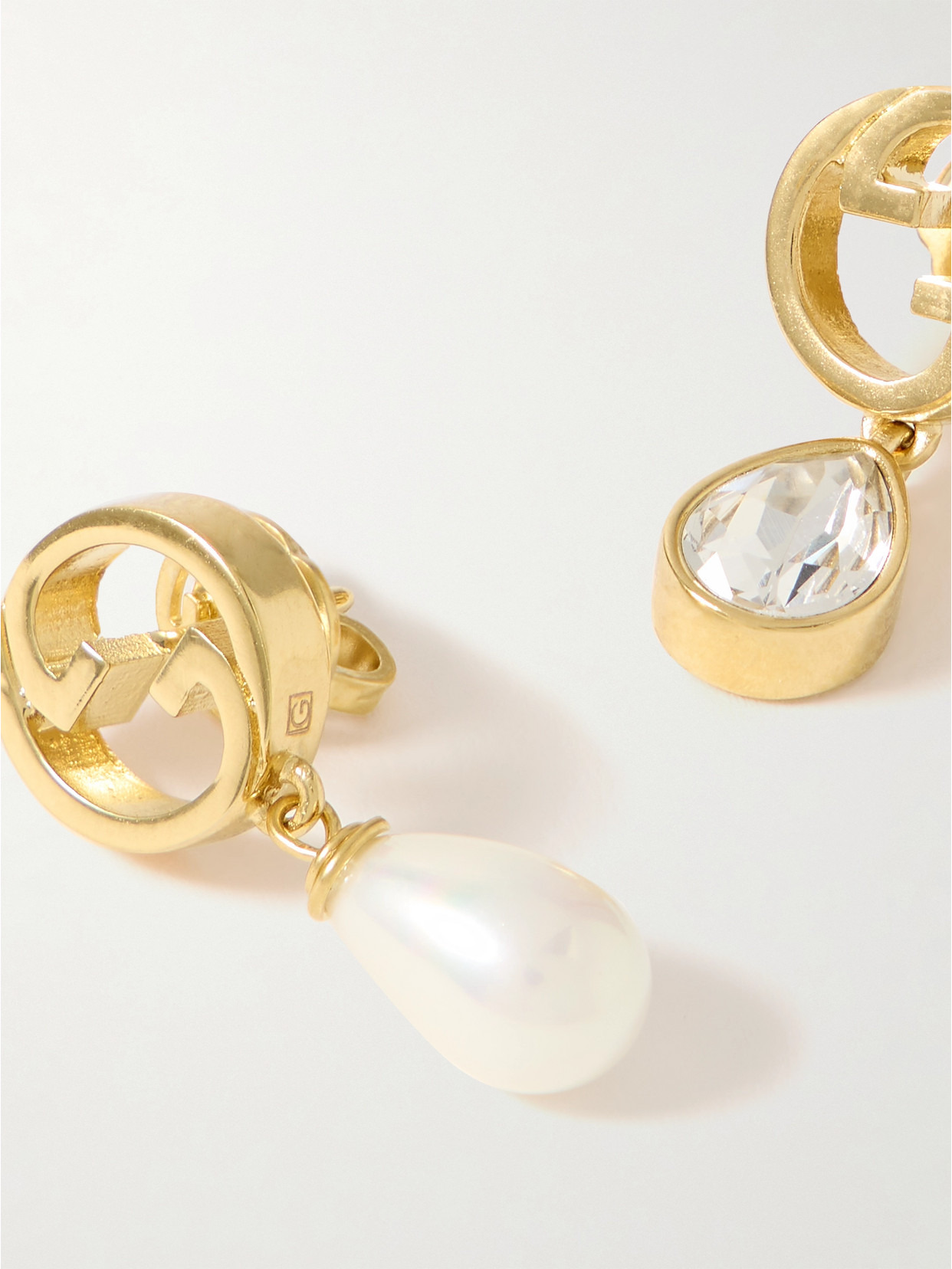 Blondie Gold-tone, Faux Pearl And Crystal Earrings - 4