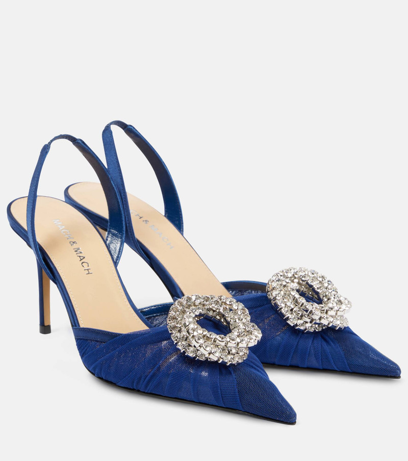 Galaxy 85 tulle slingback pumps - 1