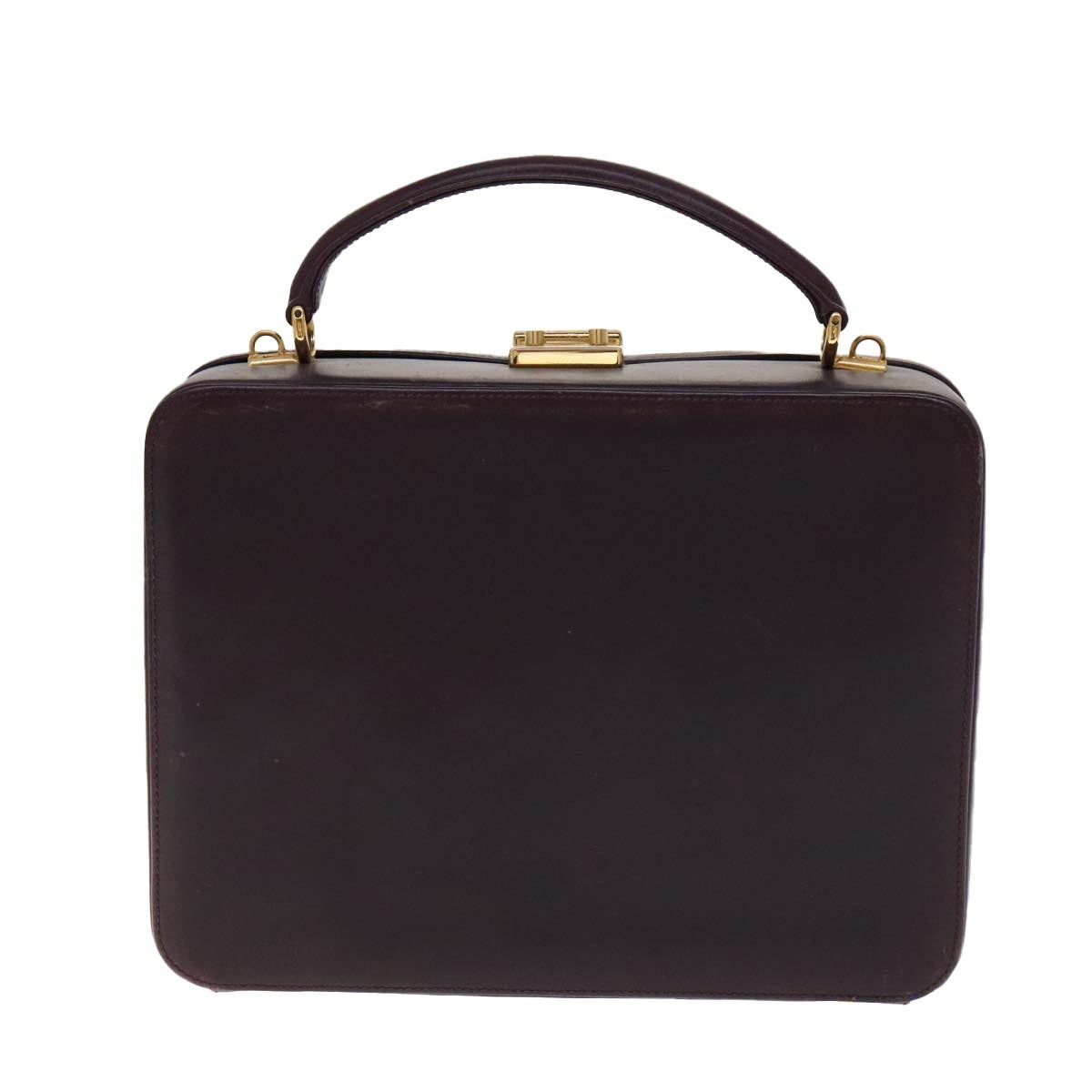 GUCCI Hand Bag Leather Purple Gold - 2