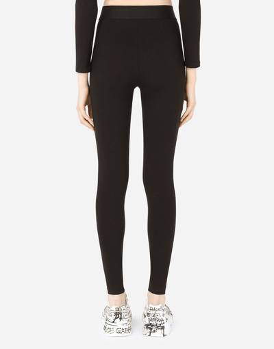 Dolce & Gabbana Jersey leggings with branded elastic outlook