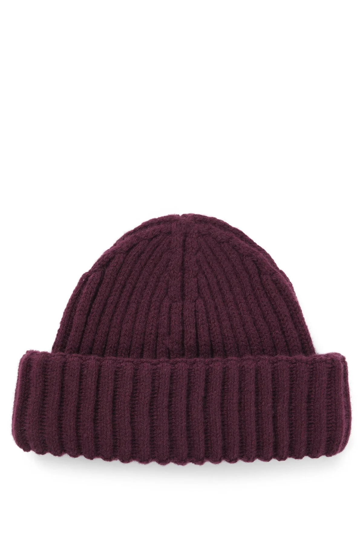 FISHERMAN BEANIE HAT IN VIRGIN WOOL AND CASHMERE - 1