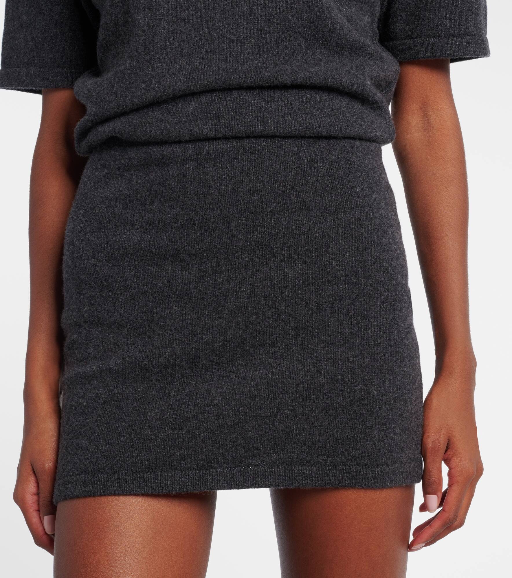 Knitted wool and cashmere minidress - 5