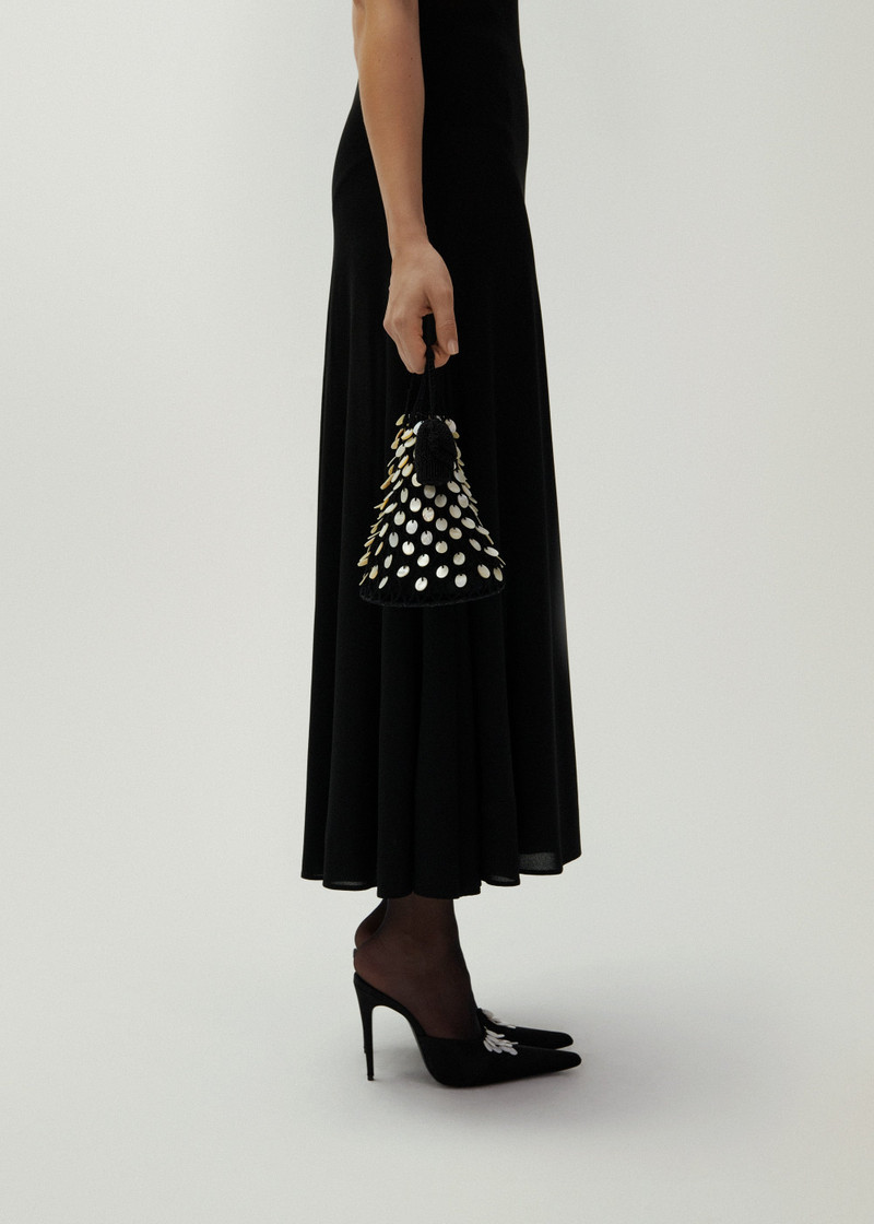 MAGDA BUTRYM Small Devana bag in black with mother of pearl embellishment outlook