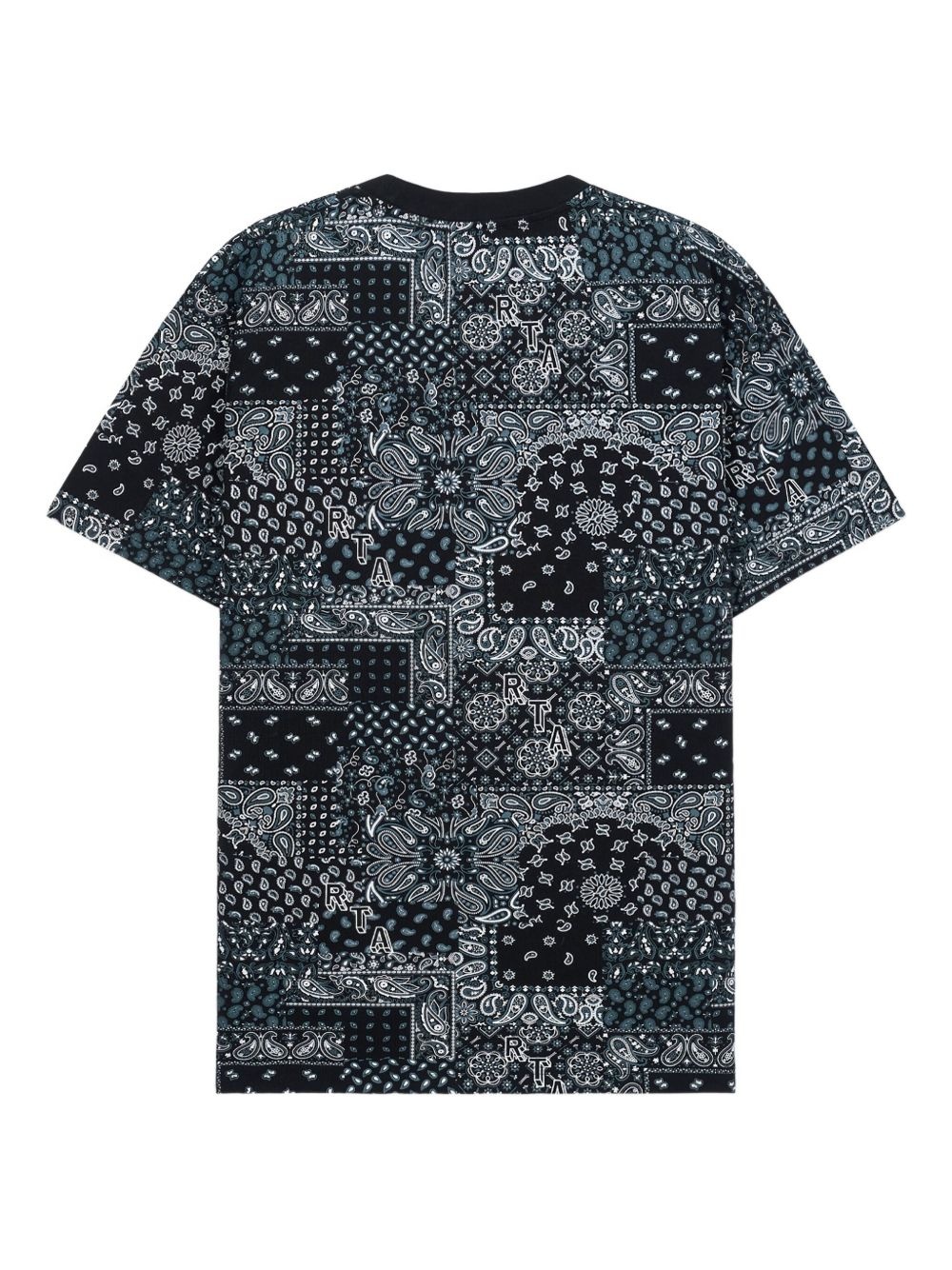 bandana-patchwork t-shirt - 2