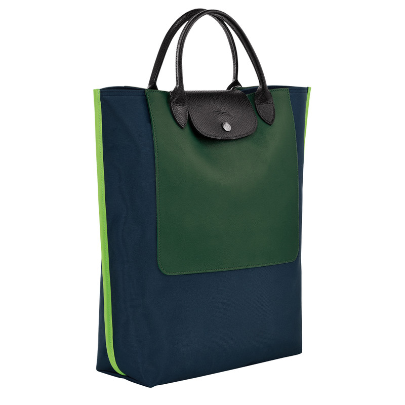 Cabas Longchamp M Tote bag Navy - Canvas 3