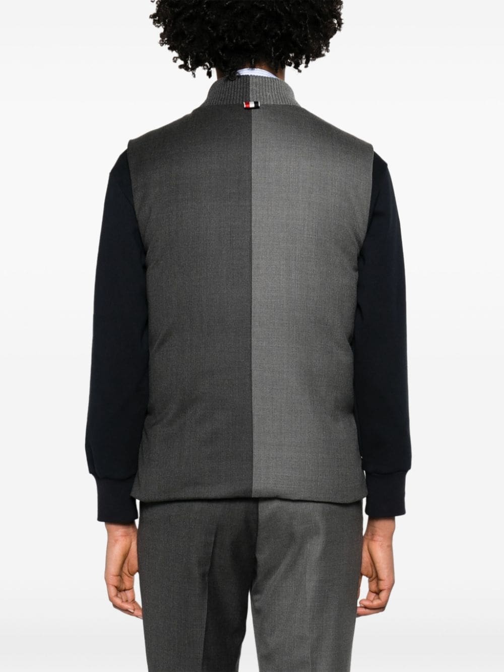 baseball-collar wool gilet - 4