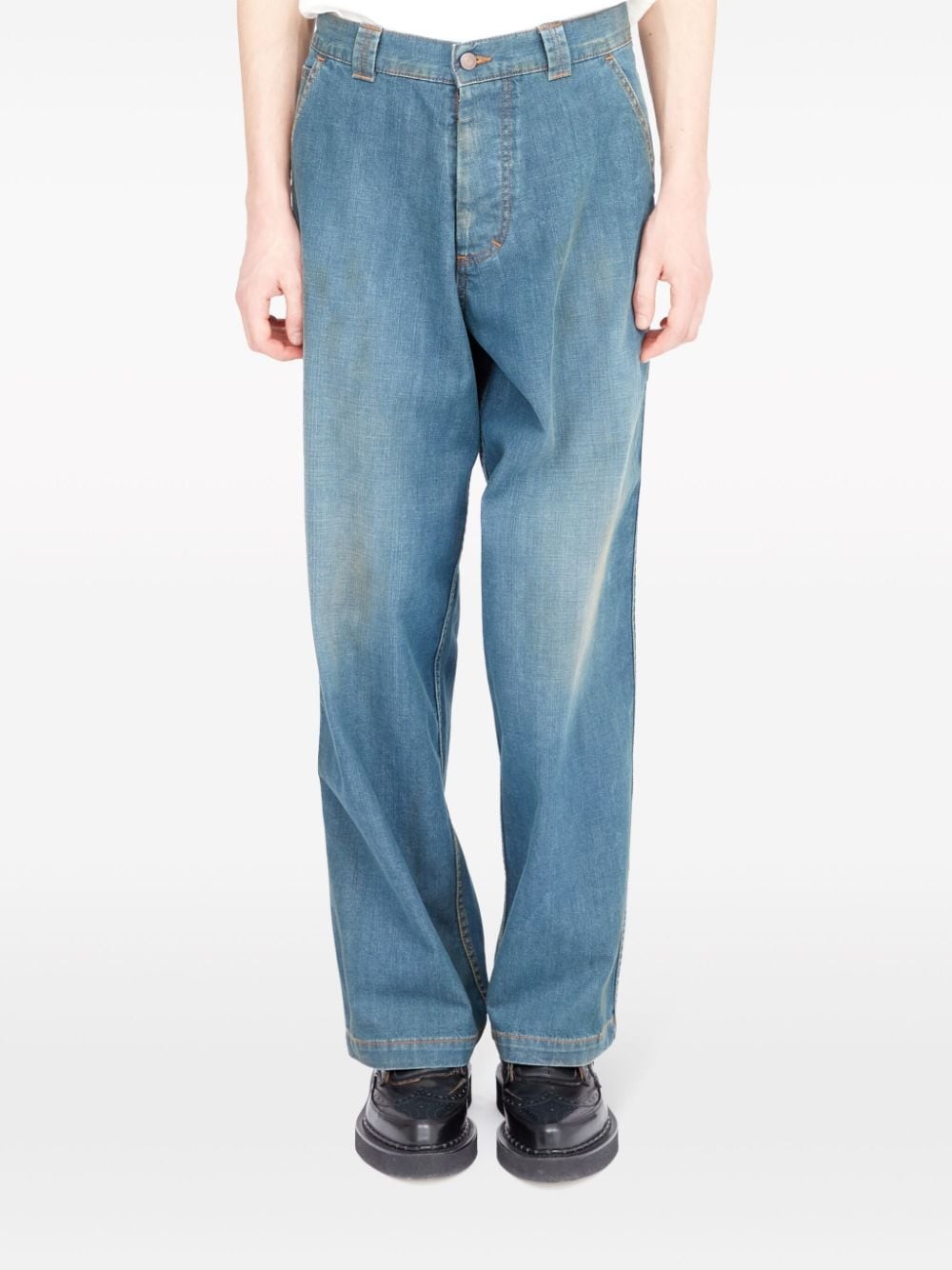 mid-rise wide-leg jeans - 2