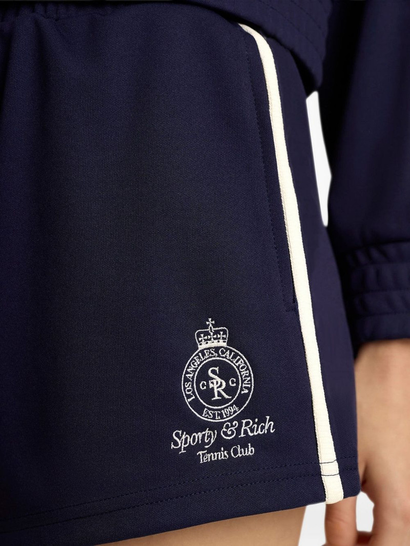 logo-embroidery side-stripe shorts 4
