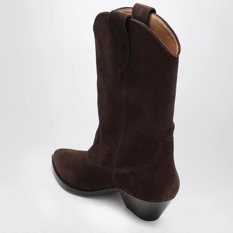 Isabel Marant Duerto Chocolate Cowboy Boots In Suede Women - 2