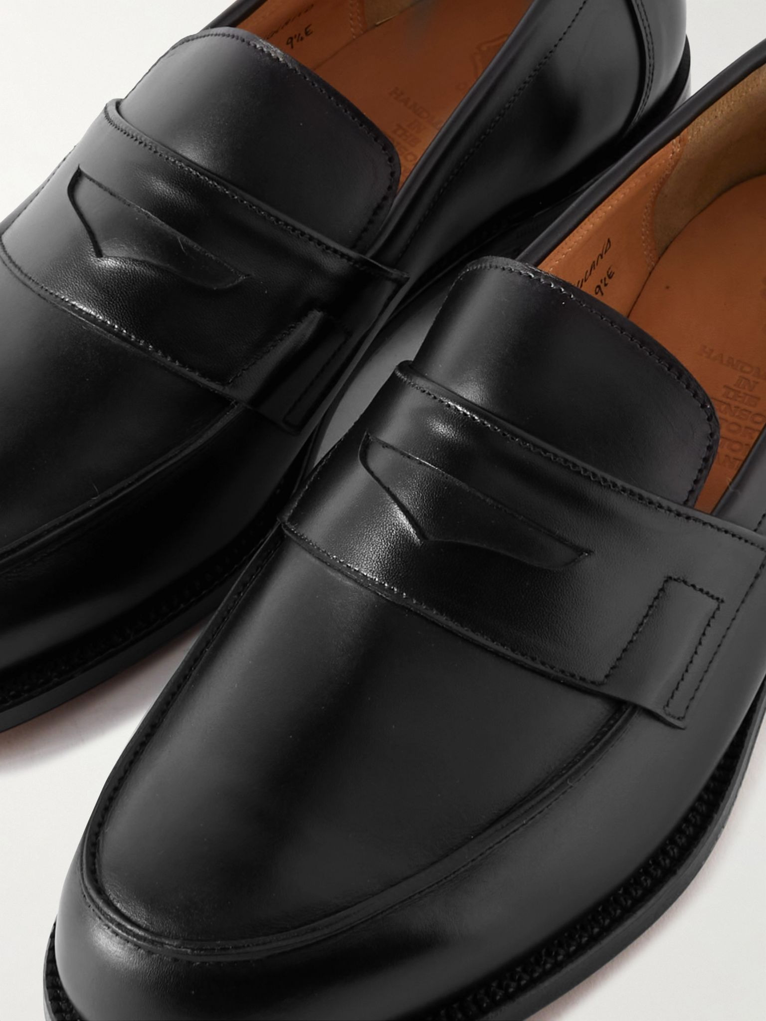 Epsom Leather Penny Loafers Black - 5