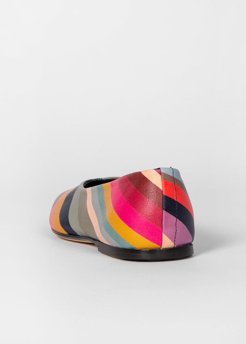 'Swirl' Print Leather 'Grace' Flats 4