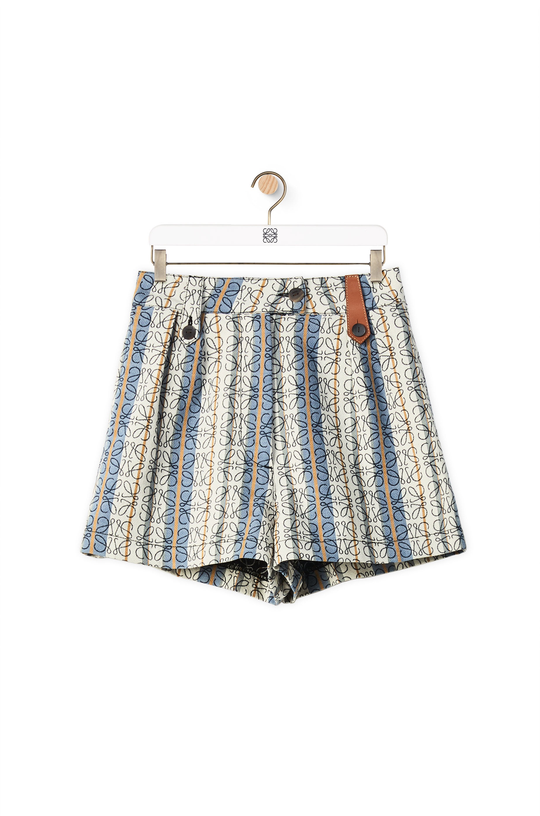 Stripe Anagram jacquard shorts in cotton - 6