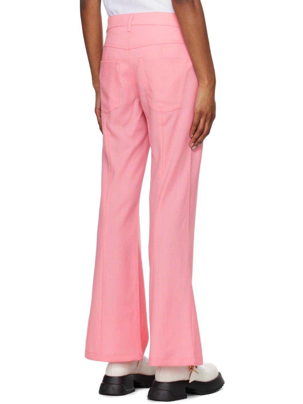 Pink Flared Trousers - 3