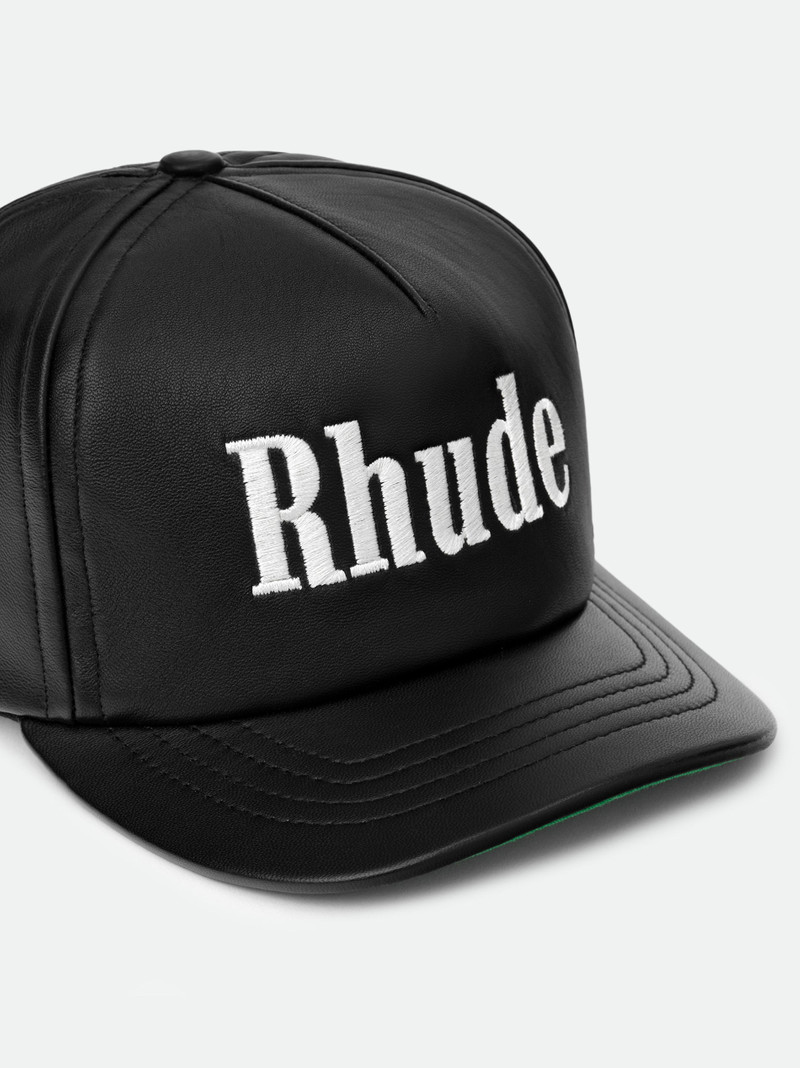 RHUDE LOGO LEATHER HAT 3
