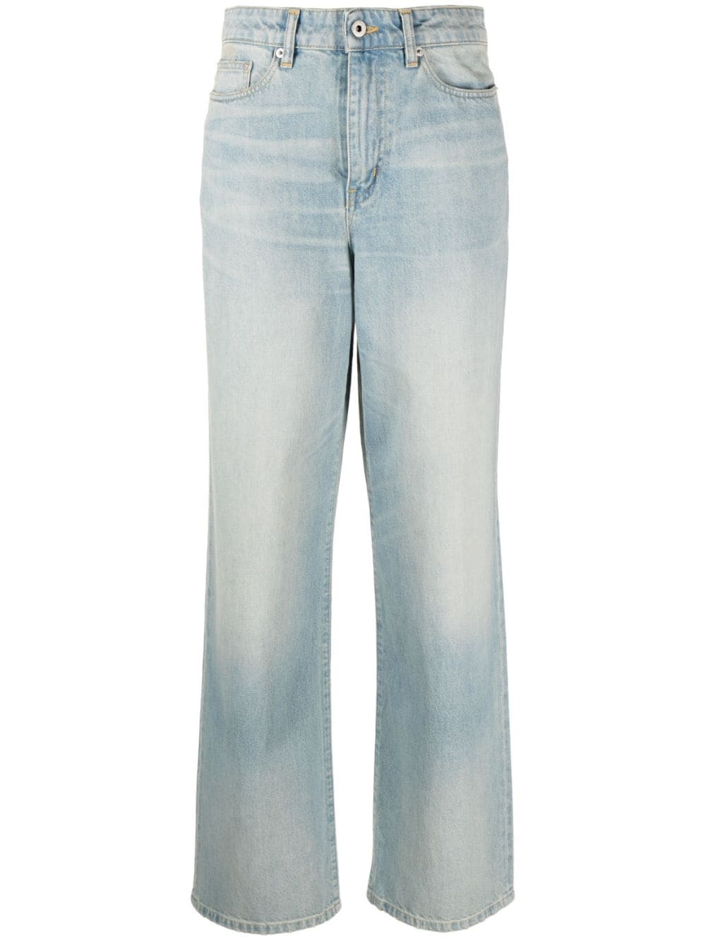 logo-appliqué wide-leg jeans - 1
