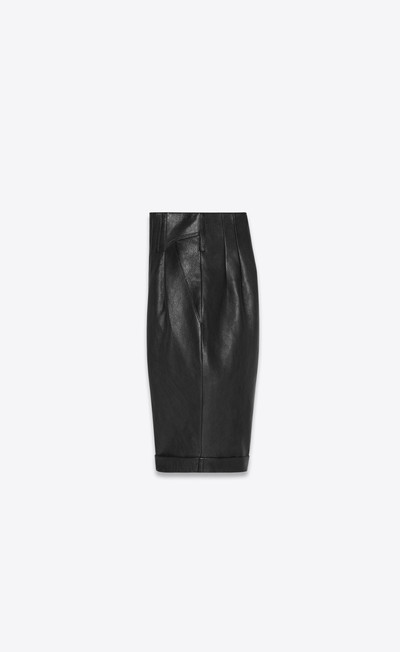SAINT LAURENT high-rise cycling shorts in leather outlook