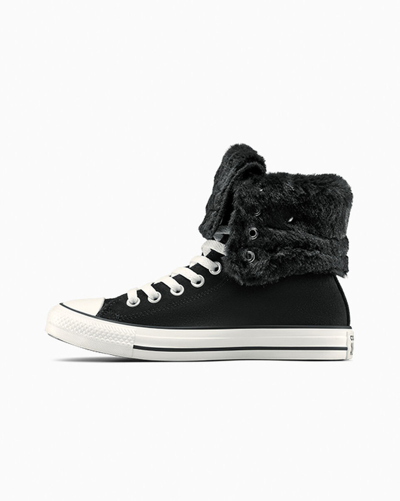 Converse Chuck Taylor All Star Fold Over XHi Faux Fur outlook