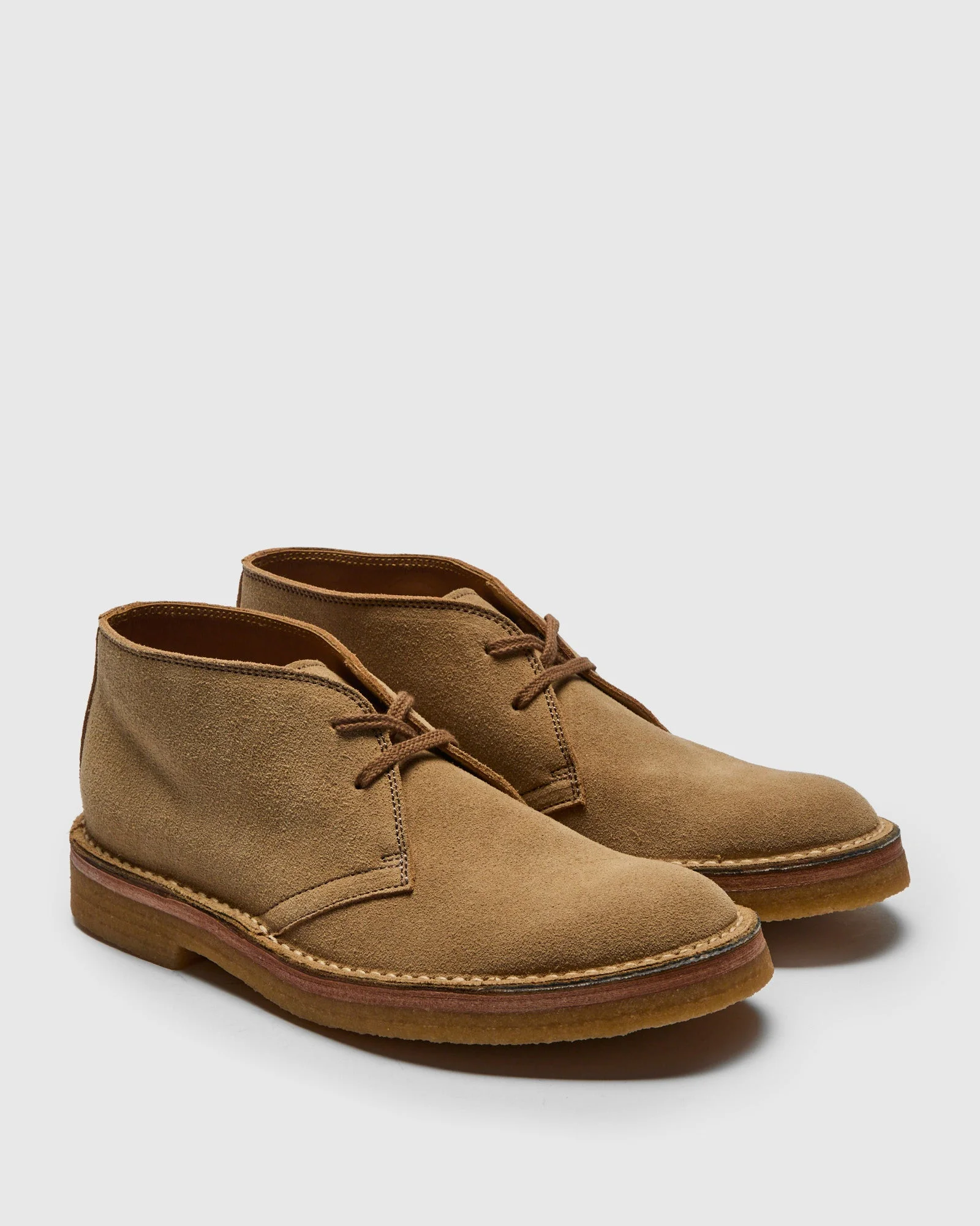 Military Desert Boots in Japanese Suede Sand - 1