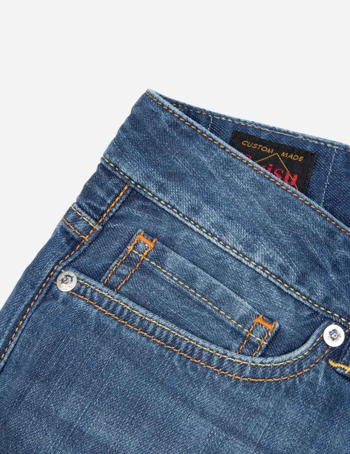 SEAGUL EMBOSSED POCKETS RELAX FIT JEANS - 9