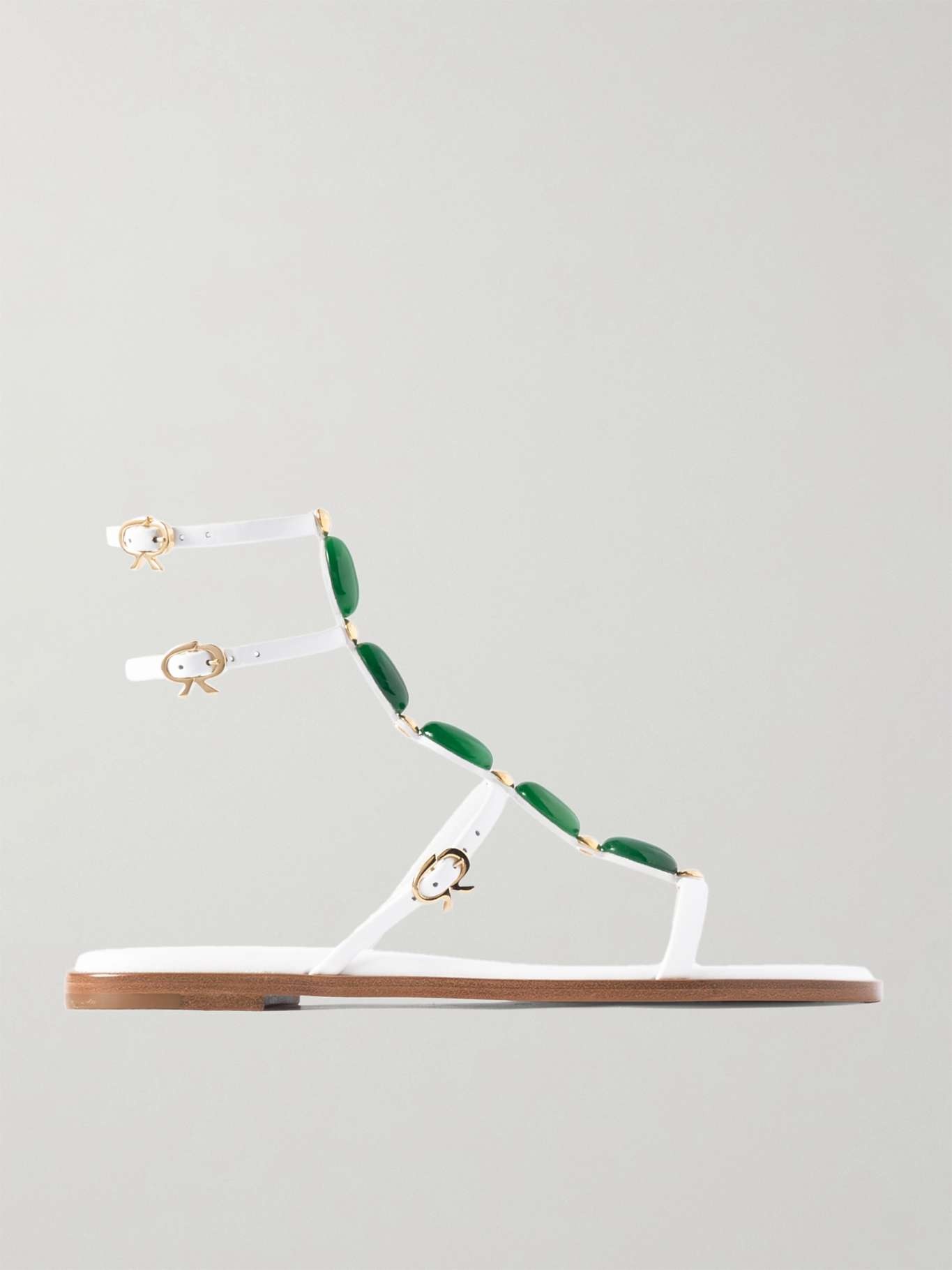 Shanti embellished leather sandals - 1