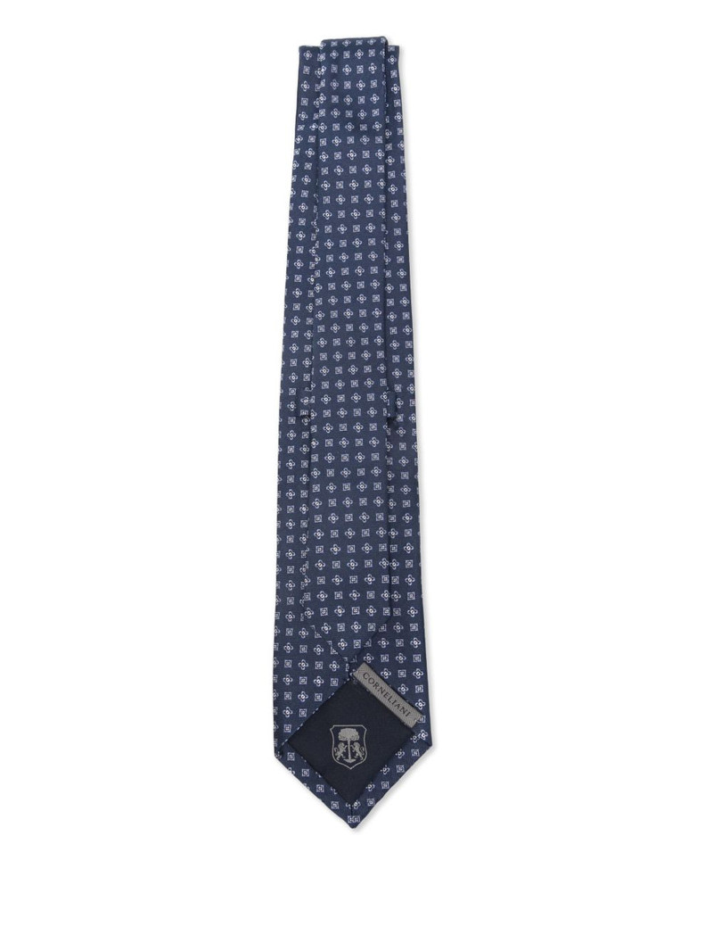 CORNELIANI patterned silk tie outlook