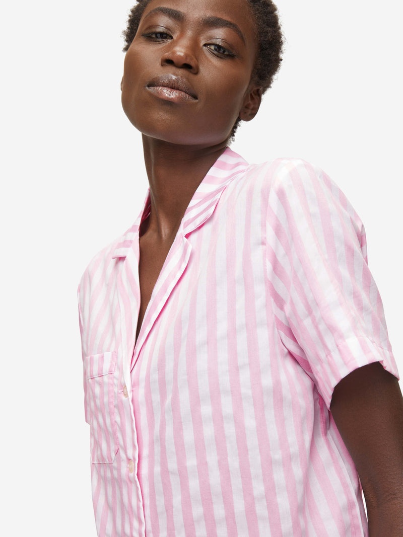 Women's Short Pyjamas Capri 20 Cotton Pink - 5