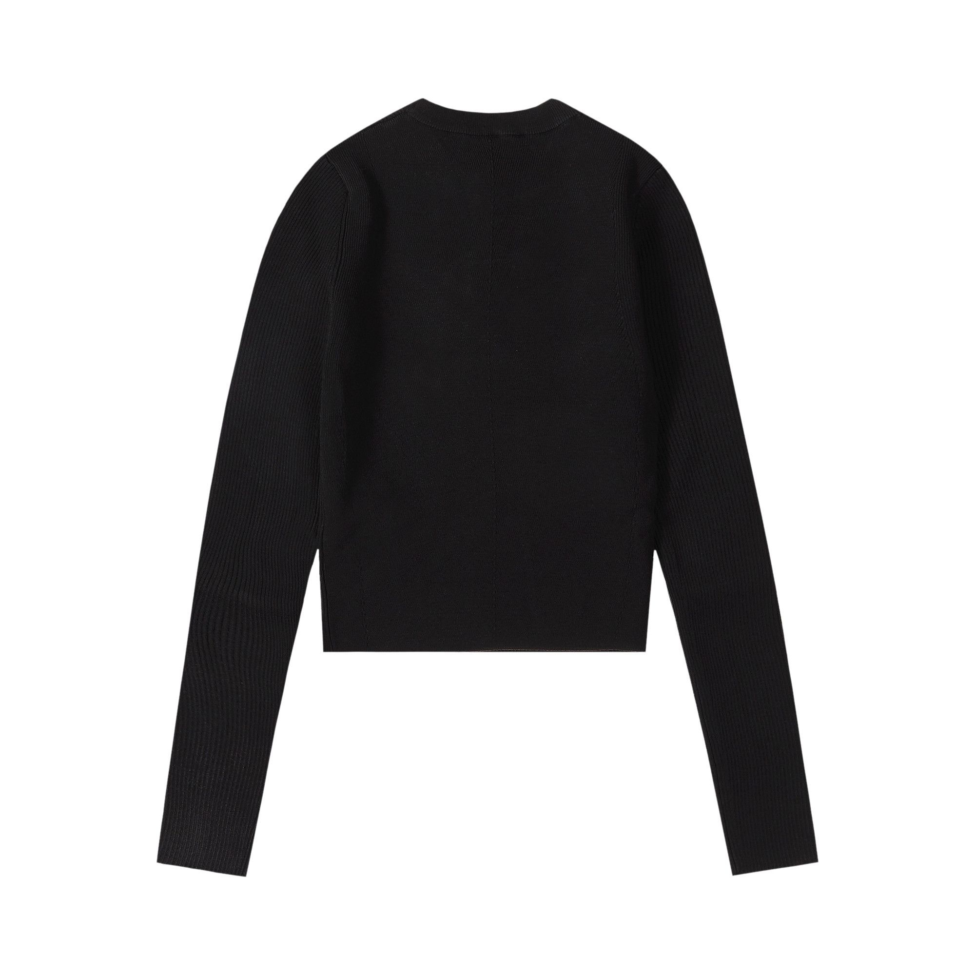 Diesel M-Valary Cropped Ribbed Roundneck Sweater 'Black' - 2