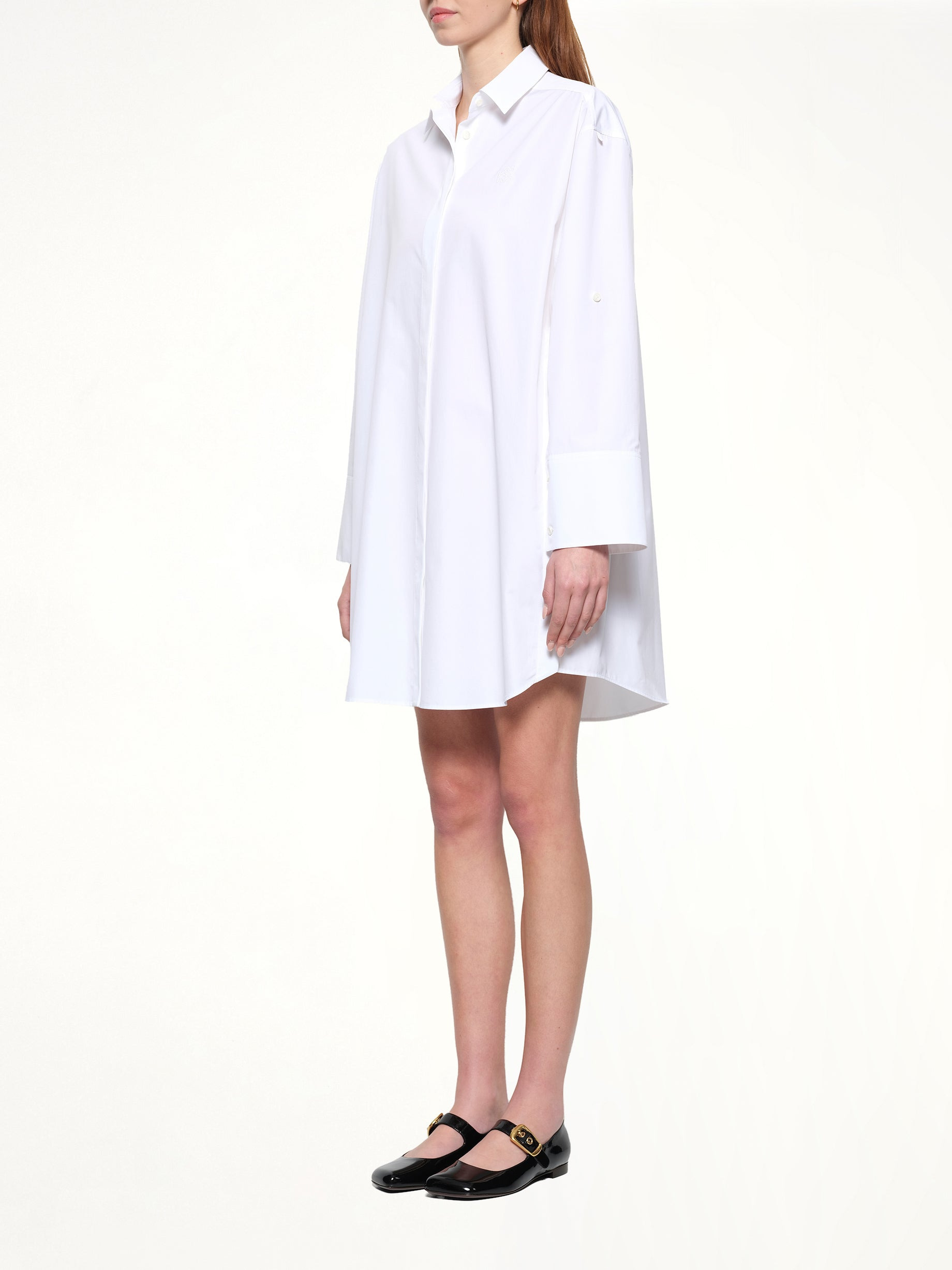 Shirt Dress in White - 7