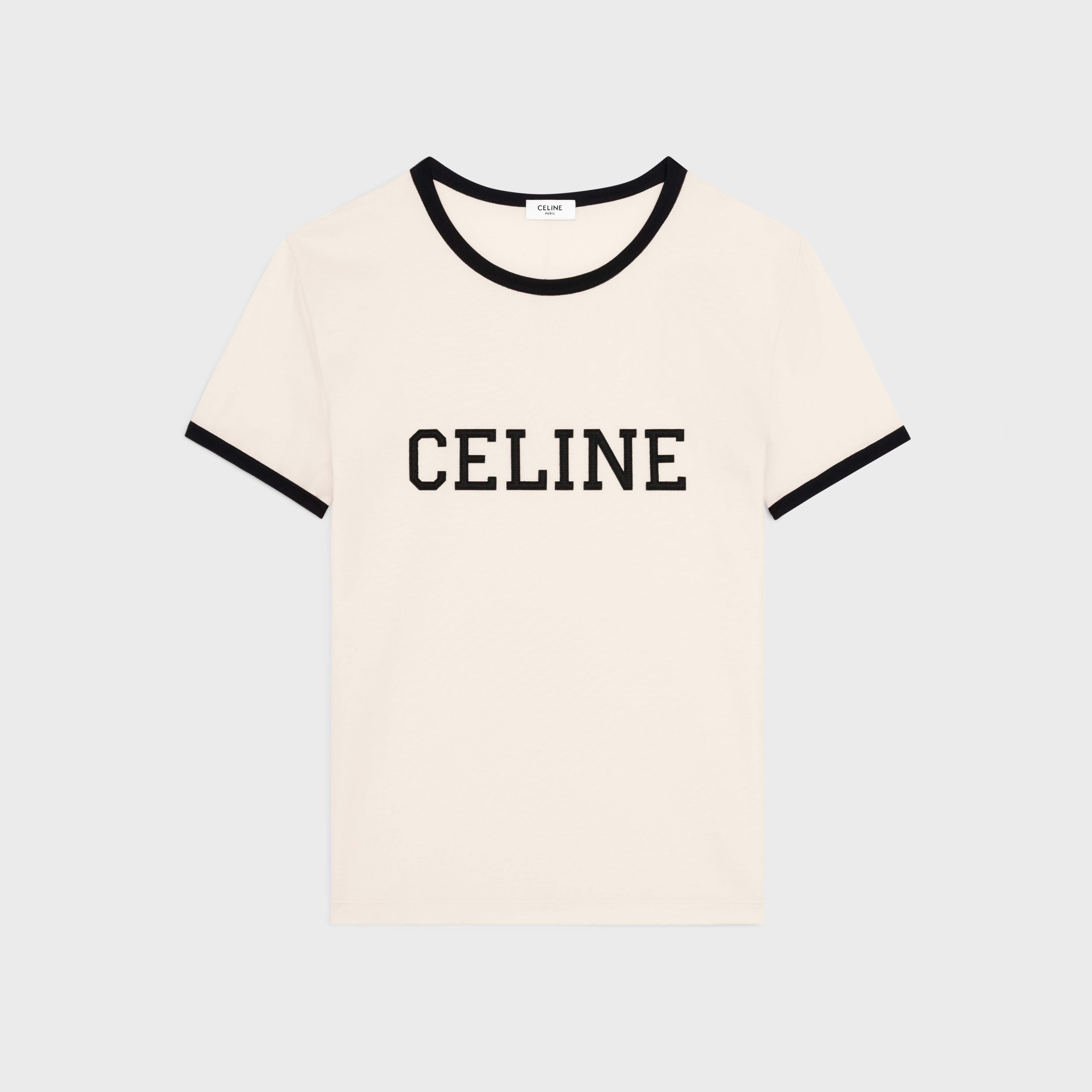 【CELINE】REGULAR T-SHIRT CELINE celine regular t-shirt in cotton jersey | REVERSIBLE