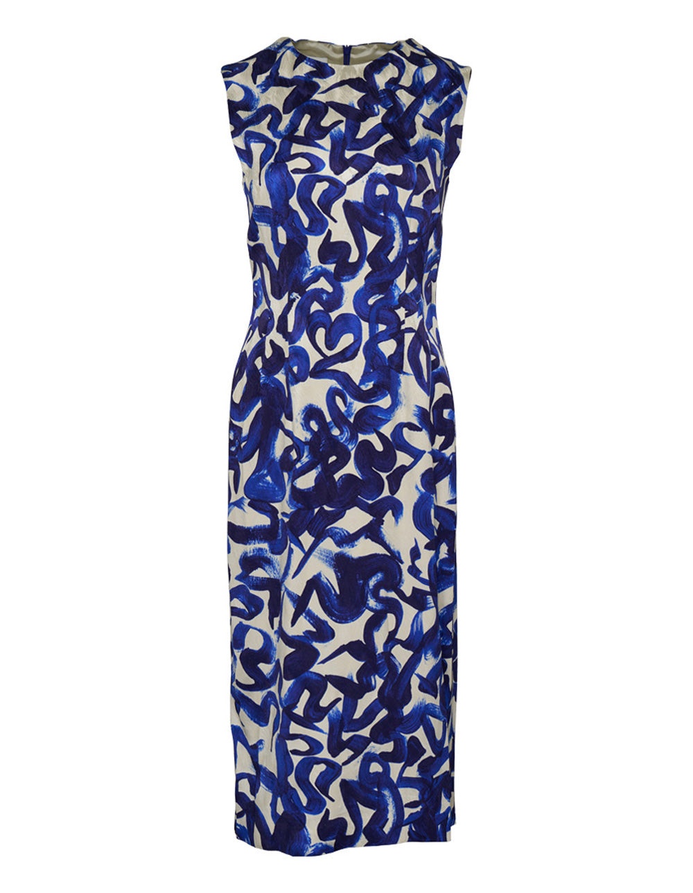 Swirl Print Darts Dress - 1