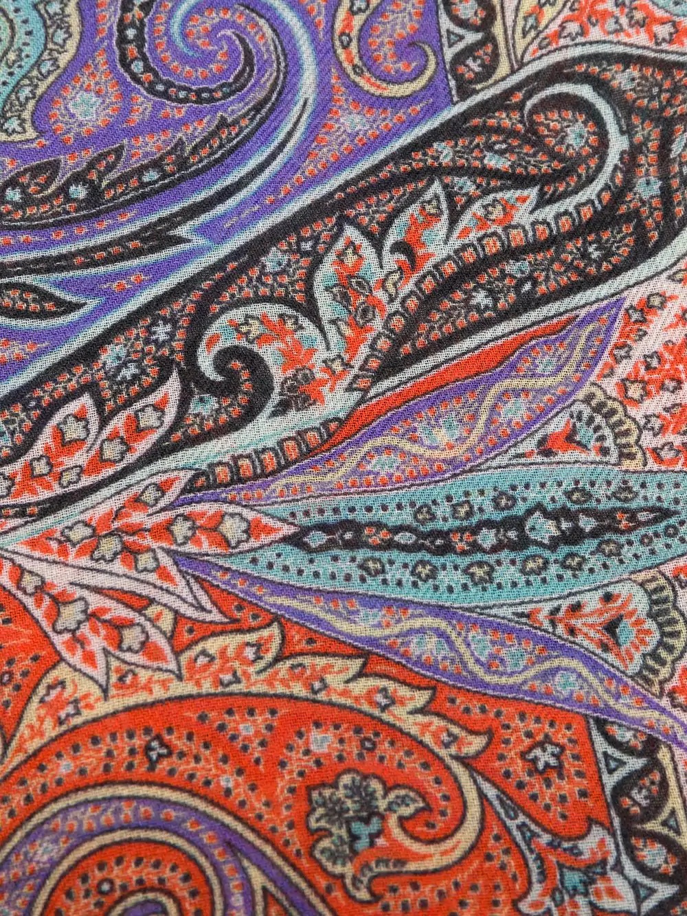 paisley-print cashmere scarf - 3