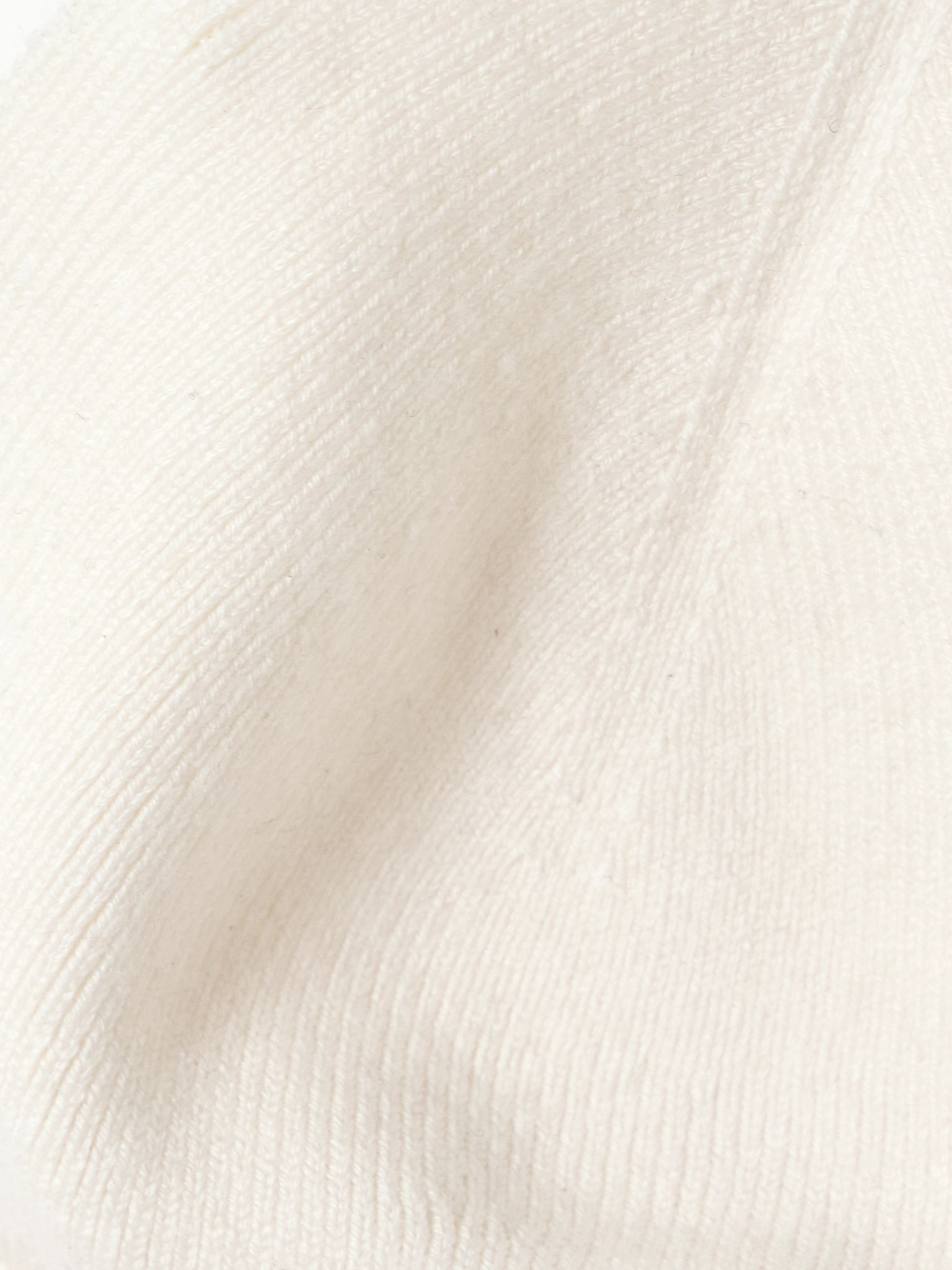 Chevier ribbed wool triangle bralette Ivory - 5