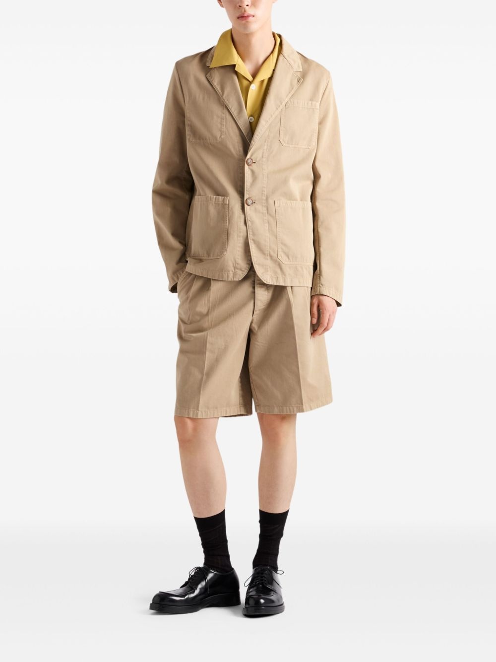 cotton single-breasted blazer - 2