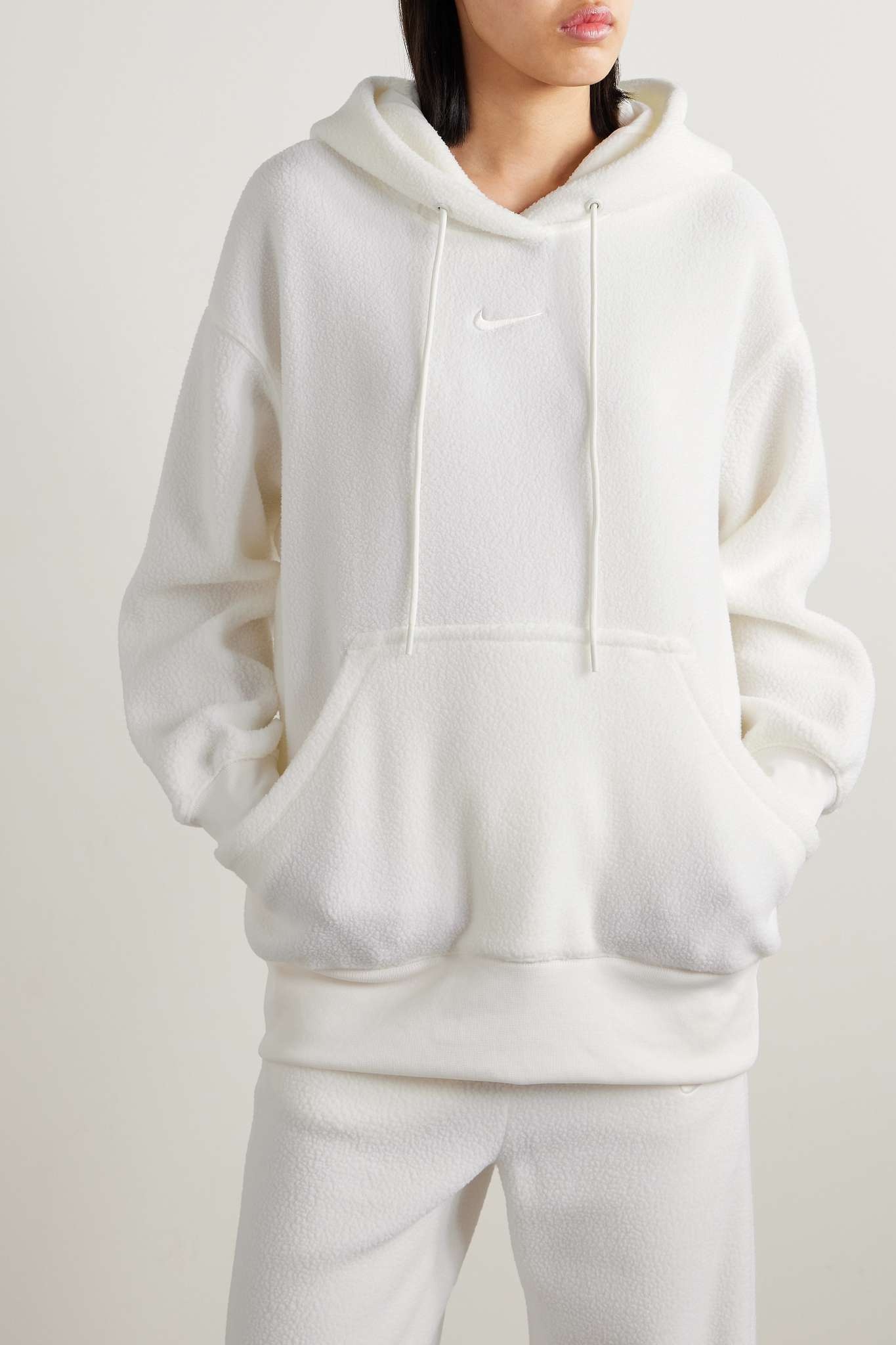 Embroidered fleece hoodie - 3