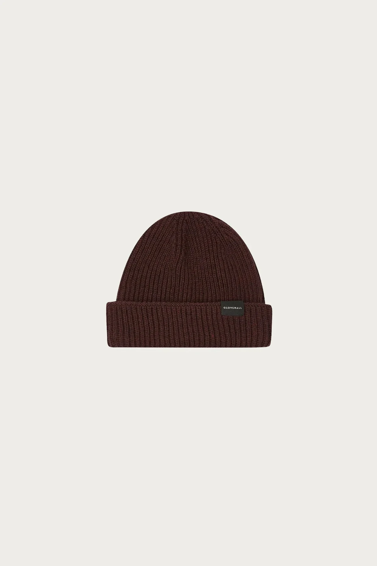 Ribbed Merino Beanie - Burgundy - 1
