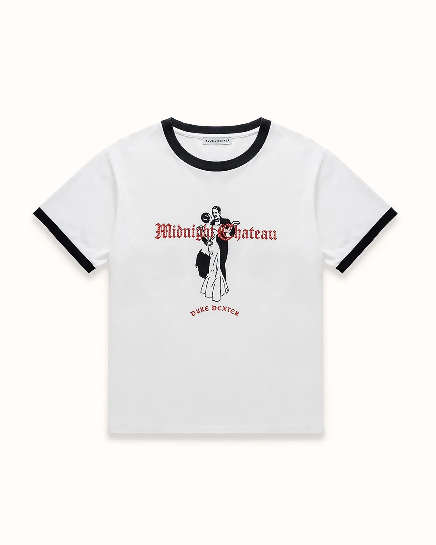 MC Dancers Vintage White + Black Ringer T-Shirt - 1