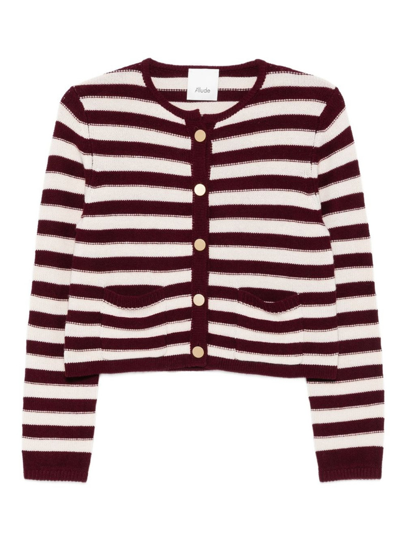 striped-button cardigan 1