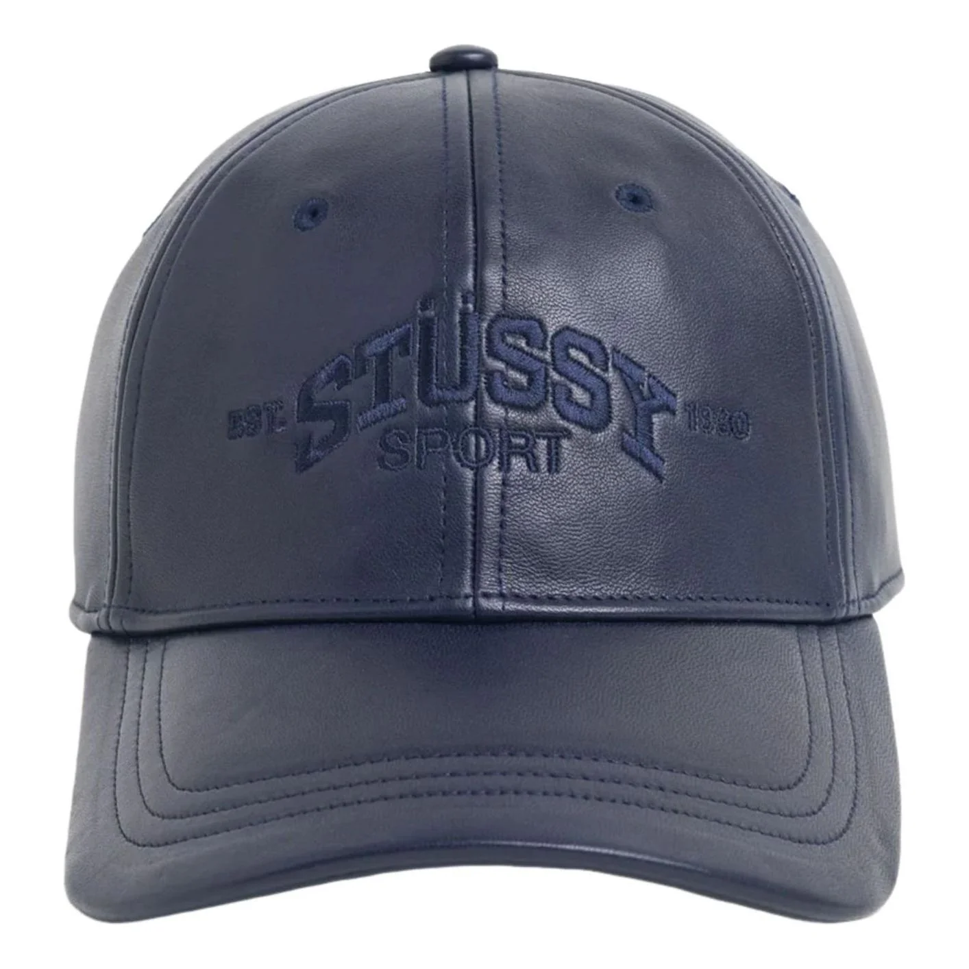 Stussy Sport Leather Cap 'Navy' 1311244-NAVY - 1
