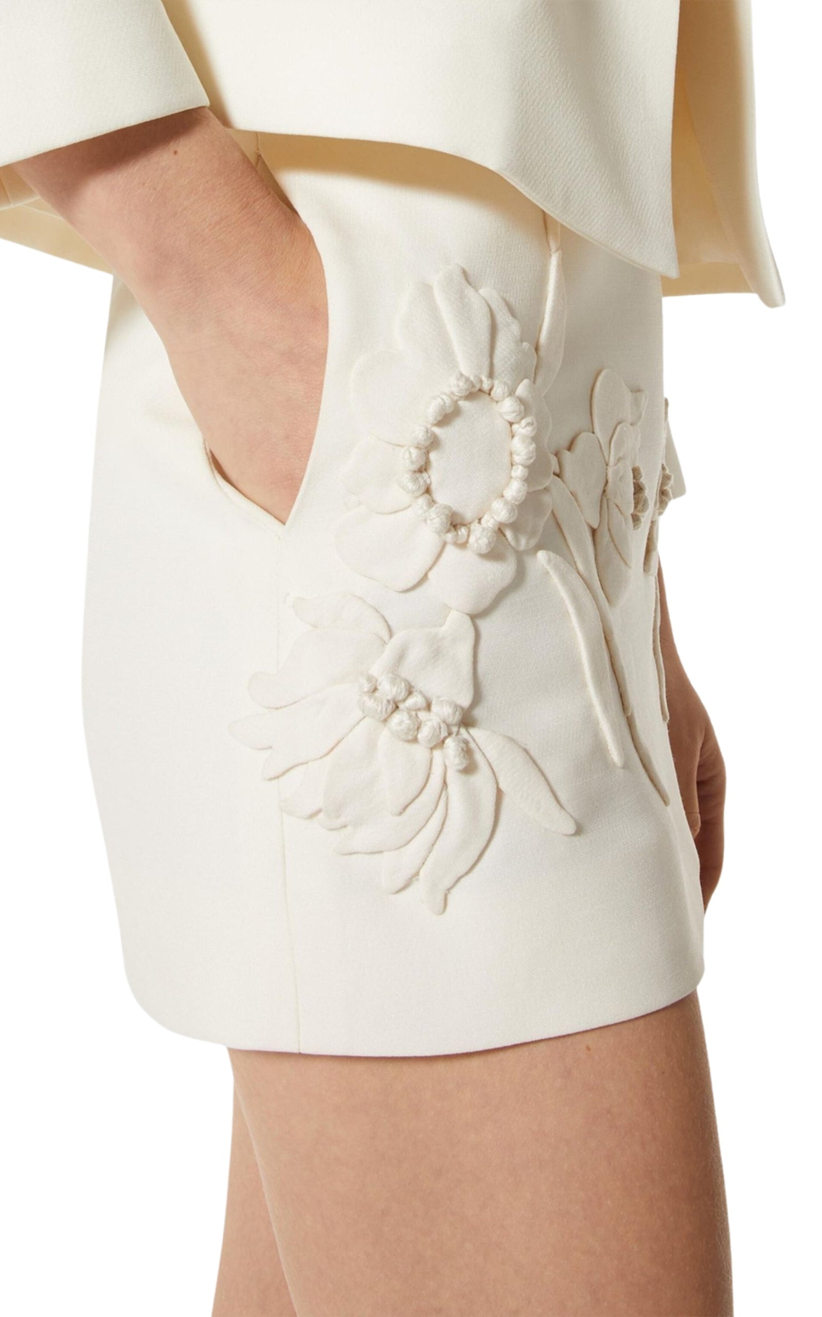 Floral-embroidered Mini Skirt - 6