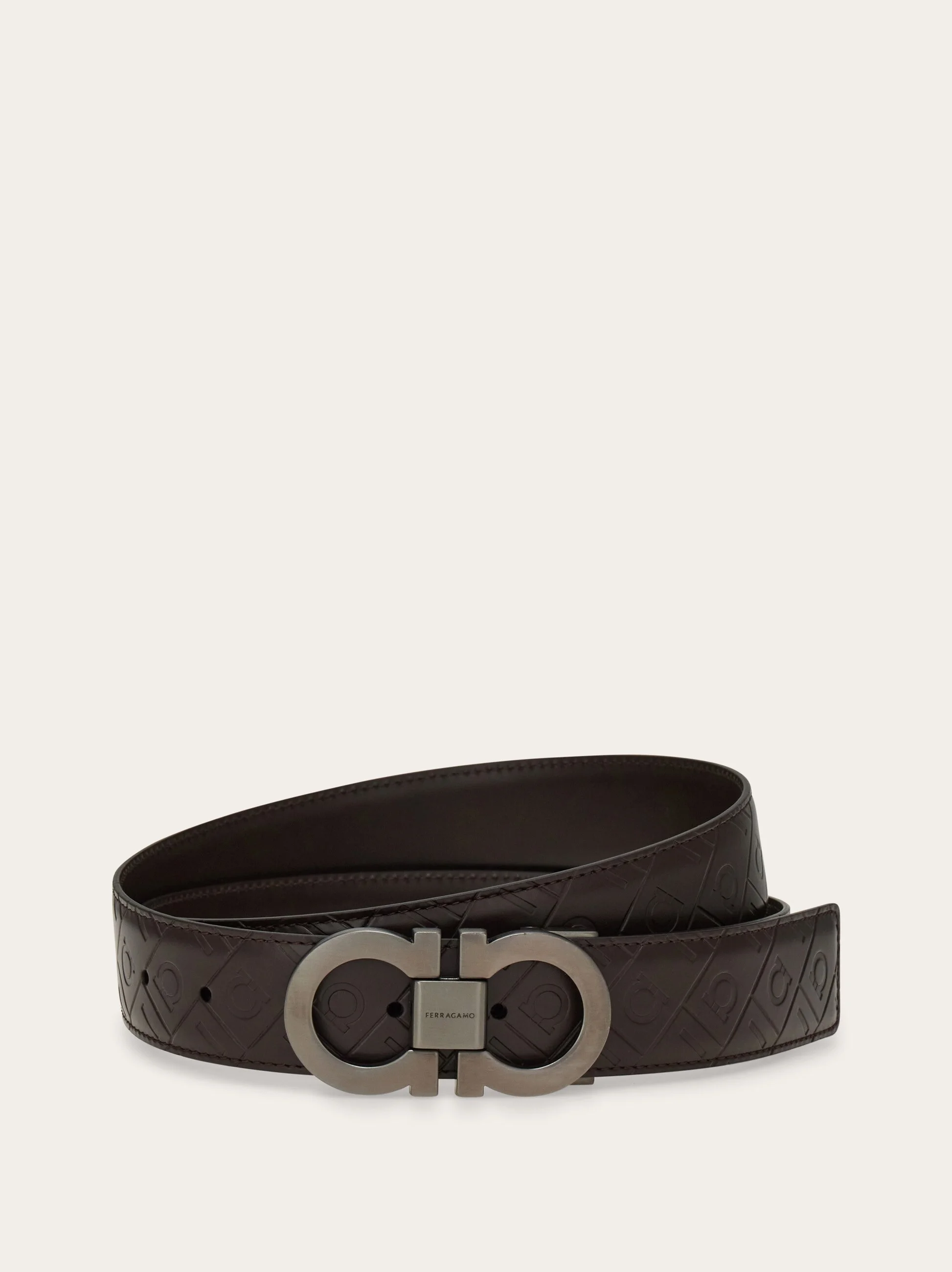 Reversible and adjustable Gancini belt - 1