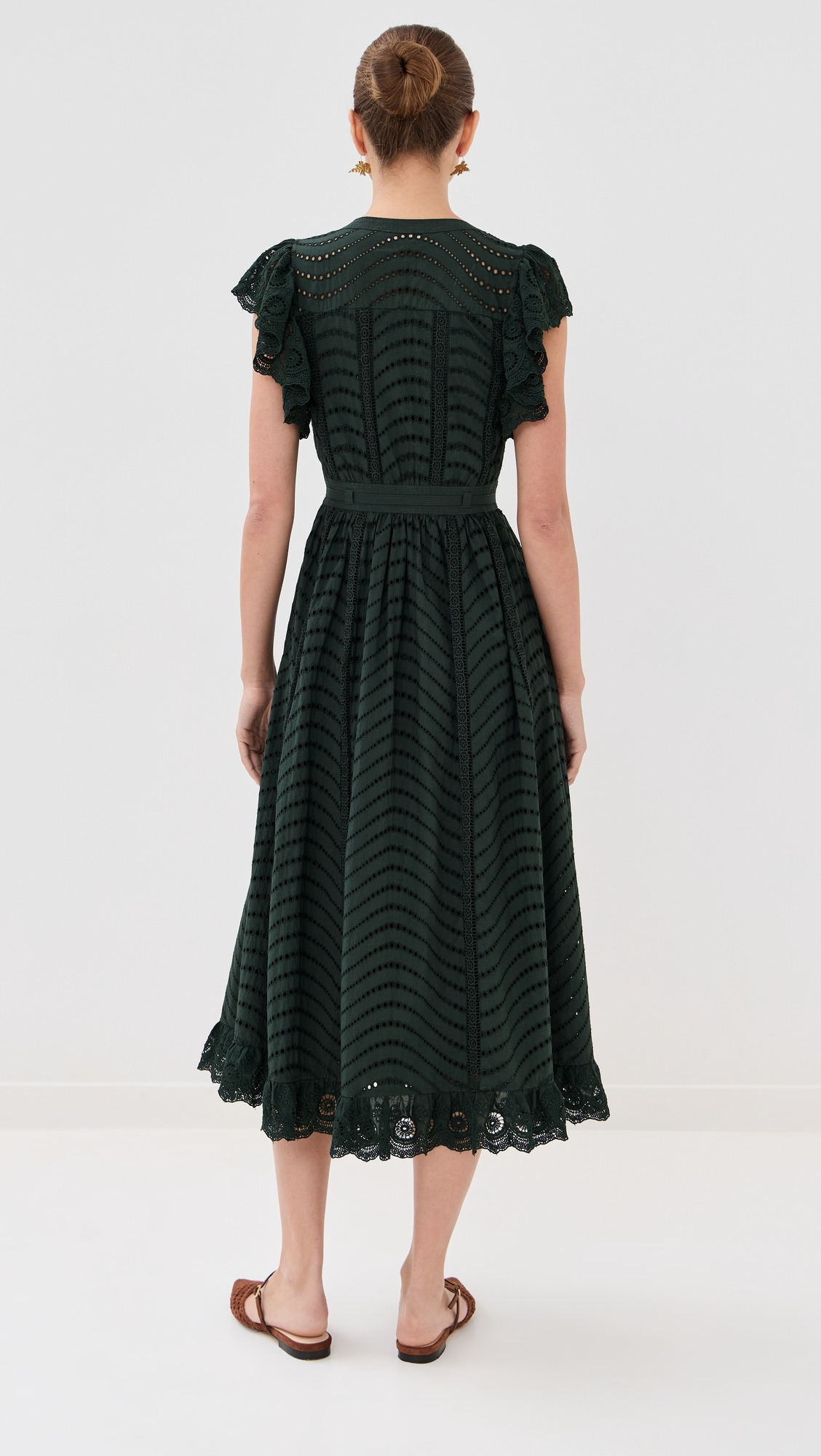 Olga Flutter Sleeve Midi Dress - 2