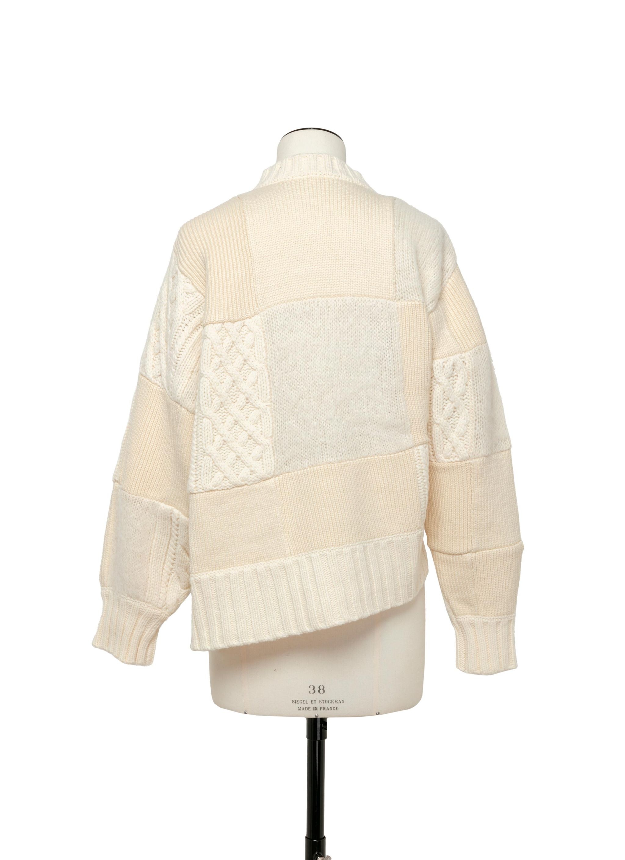 Patchwork Knit Blouson - 3