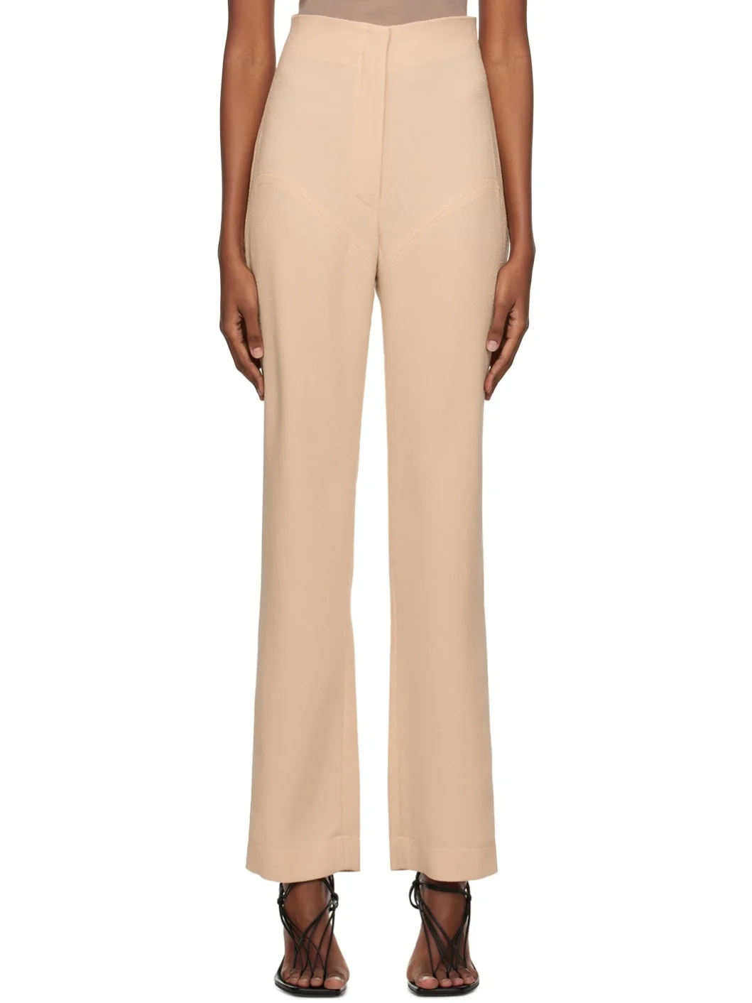 SSENSE Work Capsule – Beige Paneled Trousers - 1